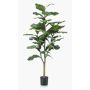 Ficus lyrata artificiale EUSEBI, tronco artificiale, verde, 120cm
