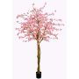 Ciliegio giapponese artificiale TIFFY, tronchi veri, fiori, rosa, 240cm