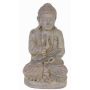 Figura decorativa di Buddha grigio SHANTA, seduto in meditazione, 45cm