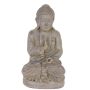 Figura decorativa di Buddha grigio SHANTA, seduto in meditazione, 45cm