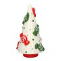 Figura decorativa albero di Natale CRUMB in ceramica, con caramelle, rosso-bianco-verde, 23,6cm, Ø11,8cm