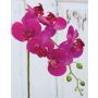 Ramo artificiale di orchidea phalaenopsis OPHELIA, fucsia, 80cm
