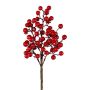 Decorazione ramo bacche di neve VROSTI, bacche, rosse, 35 cm
