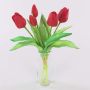 Mazzo di tulipani artificiali LEANA, rosso, 30cm, Ø20cm