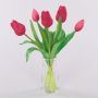 Mazzo di tulipani artificiali LEANA, rosa-verde, 30cm, Ø20cm