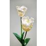 Fiore artificiale tulipano PJASSINA, bianco crema, 65 cm