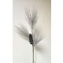 Ramo di pino artificiale LAIDYS con pigne, argento, 80 cm
