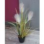 Erba della pampa artificiale NICOLAS con pannocchie, verde-marrone, 50cm