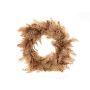 Corona decorativa naturale con piume di falco MEDANA, naturale, Ø 25 cm