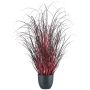 Erba africana artificiale TUNPA in vaso decorativo, rosso scuro, 60 cm