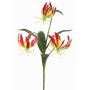 Fiore decorativo Gloriosa XELA, rosso scuro-giallo, 50cm, Ø4-7cm