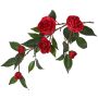 Ramo di camelia artificiale YARINA con fiori, rosso, 75 cm
