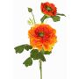 Ramo artificiale di ranuncolo SAGARA, arancione, 45 cm, Ø 5-8 cm