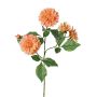 Ramo decorativo dalia artificiale QUINKA, pesca, 70 cm