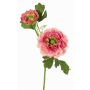 Ramo artificiale ranuncolo SAGARA, rosa-rosa, 45 cm, Ø 5-8 cm