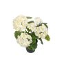 Geranio artificiale ELISABETTA in vaso decorativo, bianco, 35 cm