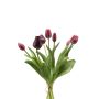 Mazzo di tulipani artificiali misti LONA, rosso-bordeaux, 40 cm