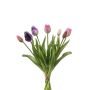 Mazzo di tulipani artificiali assortiti LONA, rosa-lilla, 40cm