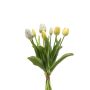Mazzo di tulipani artificiali Mix LONA, bianco-giallo, 40cm