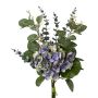 Mazzo di fiori artificiali ortensia eucalipto CUNTA, blu-verde, 55 cm
