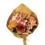 Bouquet artificiale rosa ortensia skimmia FORTA, arancione-salmone-rosa antico, 50 cm