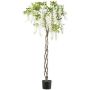 Albero artificiale glicine SINKE con fiori, tronco artificiale intrecciato, bianco, 170 cm