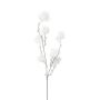 Ramo decorativo SMORKE con fiori, bianco, 75 cm