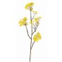Ramo d'acero artificiale ALHENA con fiori, giallo, 70cm, Ø5-9cm