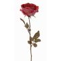 Rosa artificiale NAJMA, rosso antico-viola, 65cm, Ø10cm