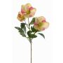 Rosa di Natale artificiale AKRAB, verde-fucsia, 45cm, Ø5-8cm