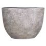 Vaso da fiori in ceramica AGAPE ovale con grano, bianco-marrone, 50x20x36cm