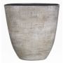 Vaso da fiori in ceramica AGAPE ovale con grano, bianco-marrone, 51x17x57cm