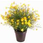 Fiore decorativo Impatiens GISINDA in vaso decorativo, giallo-arancione, 40cm