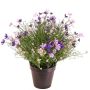 Fiore decorativo Impatiens GISINDA in vaso decorativo, viola, 40 cm