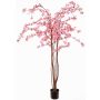 Albero di ciliegio artificiale PONFYN con fiori, tronchi naturali, rosa, 175cm