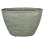 Vaso per orchidee in ceramica ADELPHOS, ovale, scanalature, grigio-marrone, 32x14,5x22,5cm