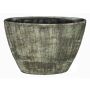 Vaso per orchidee in ceramica RAKSCHA, linee, marrone-verde oliva, 32x14,5x22,5cm
