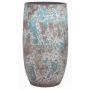 Vaso da fiori in ceramica TSCHIL, rustico, colore sfumato, marrone-verde, 35cm, Ø18cm