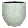 Vaso da piante in ceramica ELIEL, maculato, verde menta-bianco, 28cm, Ø28cm