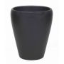 Vaso conico per orchidee NAZARABAD, ceramica, antracite-opaco, 17cm, Ø14cm