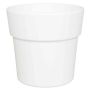 Vaso con bordo per orchidee MARIVAN, ceramica, bianco-opaco, 12,5cm, Ø13,5cm