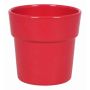 Vaso con bordo per orchidee MARIVAN, ceramica, rosso, 12,5cm, Ø13,5cm