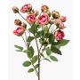 Ramo artificiale di rose TOSSA, rosa-verde, 55cm