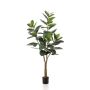 Ficus Elastica finto FERIA, tronco finto, verde, 180cm