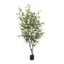 Albero finto di eucalipto ANUHEA, tronco finto, verde-grigio, 140cm