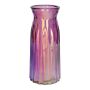Vaso da fiori RUBIE in vetro, viola-iridescente-trasparente, 24cm, Ø11cm