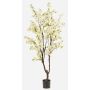 Albero di ciliegio artificiale JANKFUN con fiori, tronco artificiale, bianco, 210 cm