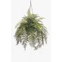 Pianta artificiale felce aquilina in vaso sospeso GRALON, vaso decorativo, radici, pendente, verde, 80 cm