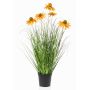 Girasole artificiale SHALLA con fiori, arancione, 60 cm