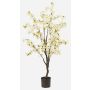Albero di ciliegio artificiale JANKFUN con fiori, tronco artificiale, bianco, 135 cm